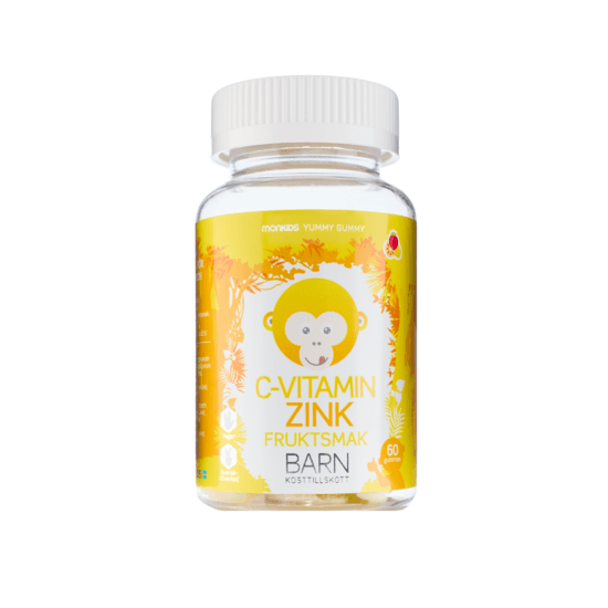 Monkids C-vitamin & Zink Fruktsmak Barn 60 tuggtabletter