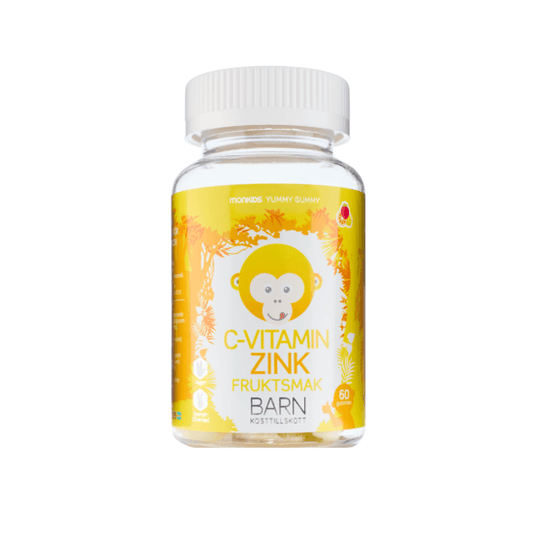 Monkids C-vitamin & Zink Fruktsmak Barn 60 tuggtabletter