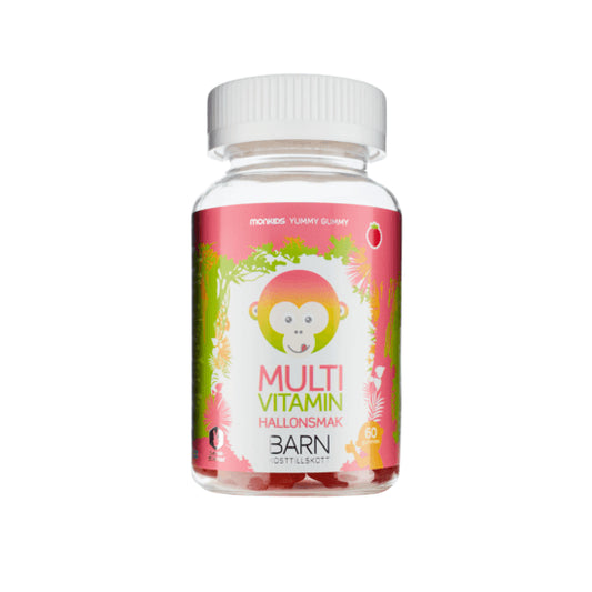 Monkids Multivitamin Hallon Barn 60 tuggtabletter