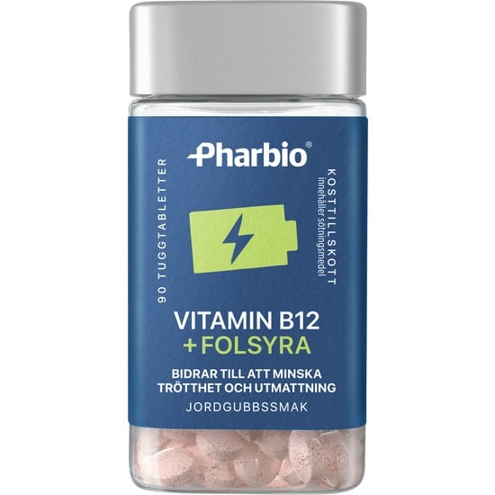Pharbio B12 + Folsyra tuggtabletter 90 st
